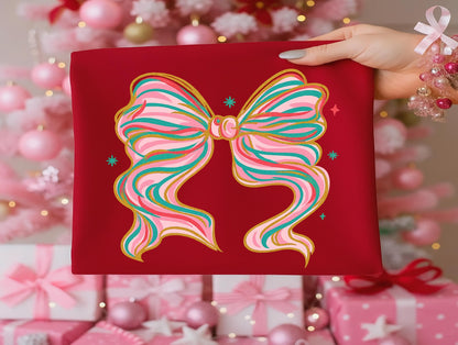 Comfort Colors Christmas Bow T-shirt