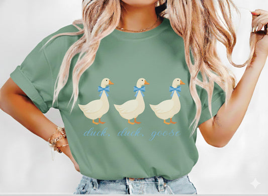 Duck Duck Goose Cottagecore Comfort Colors T-Shirt | Farmhouse Graphic Tee
