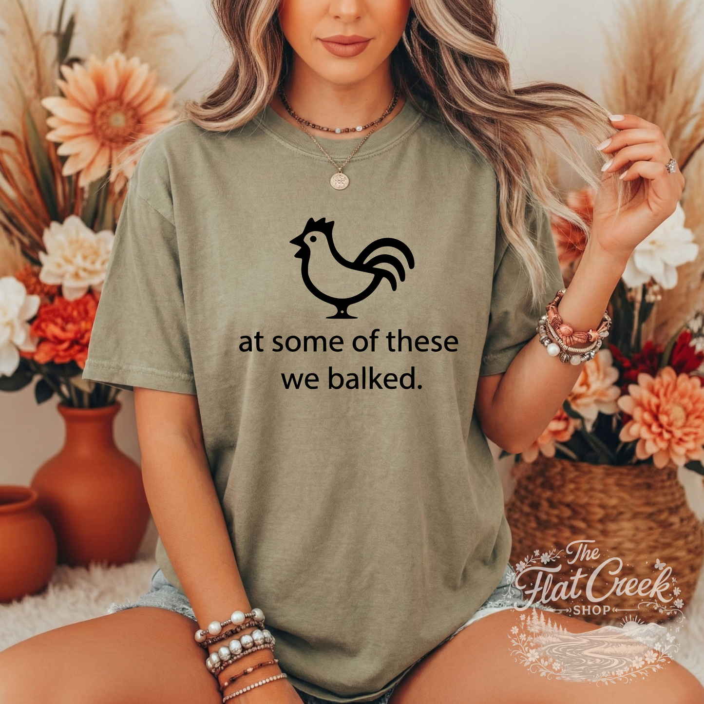 At Some of These We Balked Chicken T-Shirt - Trendy Comfort Colors Tee