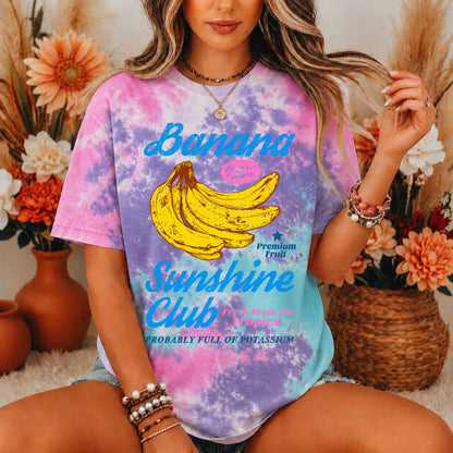 Banana Sunshine Club Tie-Dye Graphic Tee