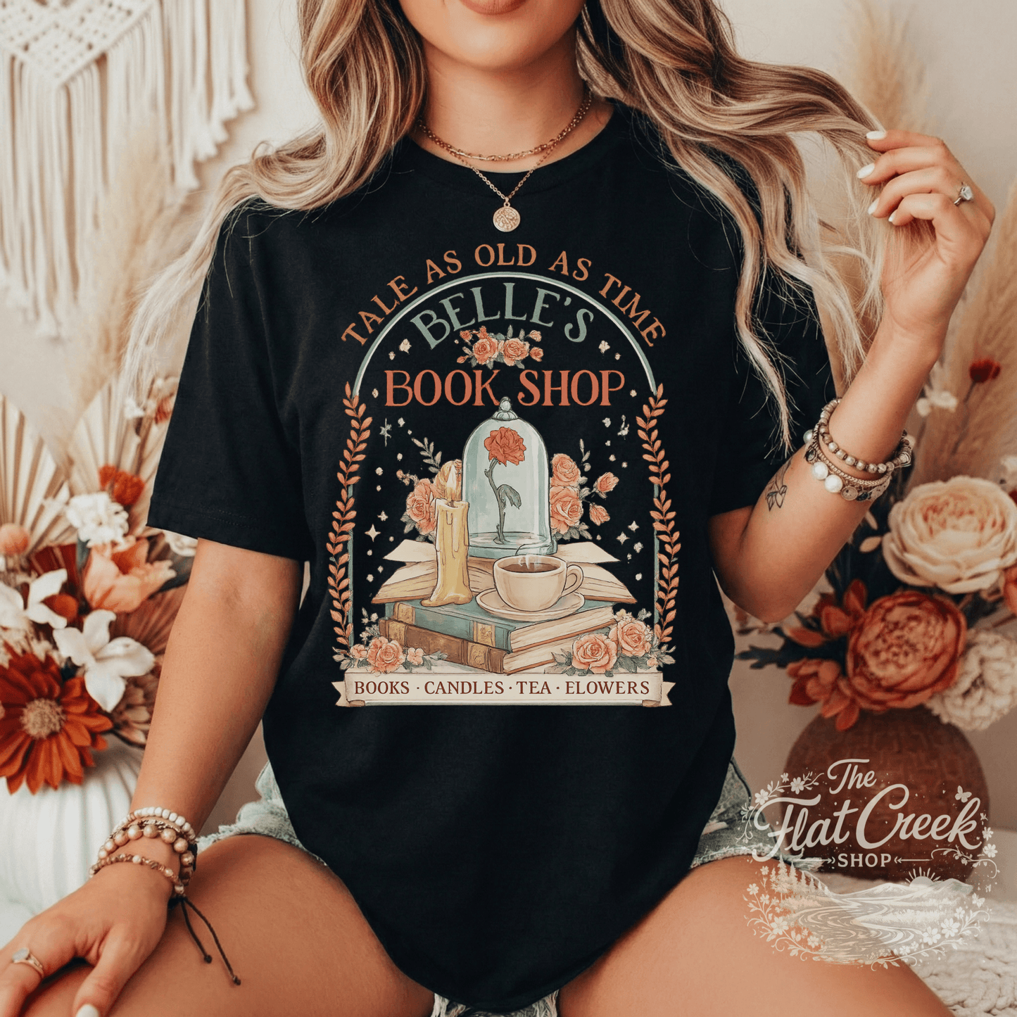 Belle Book Shop Tale As Old As Time Comfort Colors TeeSThe Flat Creek Shop LLC