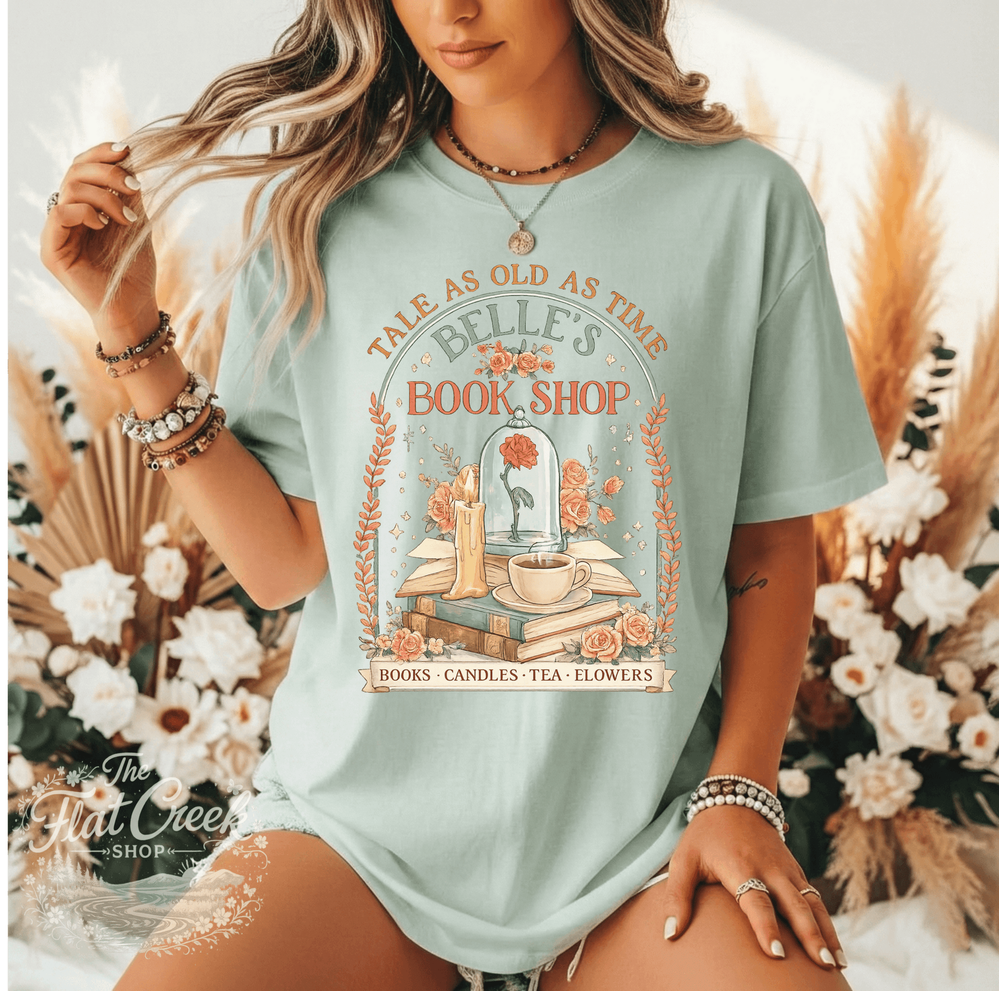 Belle Book Shop Tale As Old As Time Comfort Colors TeeSThe Flat Creek Shop LLC