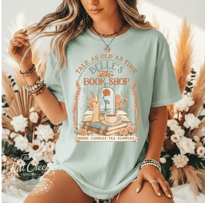 Belle Book Shop Tale As Old As Time Comfort Colors TeeSThe Flat Creek Shop LLC