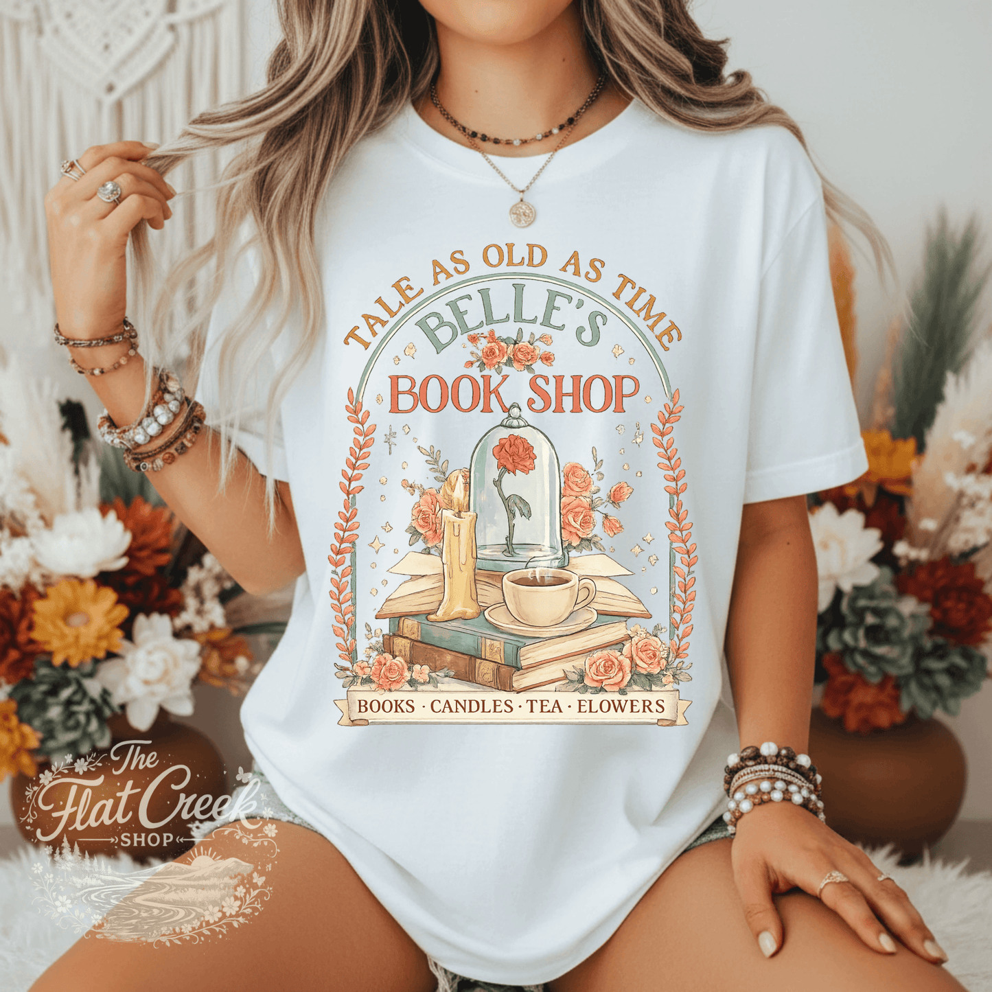 Belle Book Shop Tale As Old As Time Comfort Colors TeeSThe Flat Creek Shop LLC