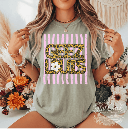 Geez Louis Shirt | Funny Sassy Graphic Tee | Leopard Print Tee | Comfort Colors StyleSThe Flat Creek Shop LLC
