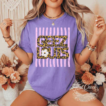 Geez Louis Shirt | Funny Sassy Graphic Tee | Leopard Print Tee | Comfort Colors StyleSThe Flat Creek Shop LLC