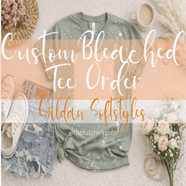 Custom Design T-Shirt Bleached Tee