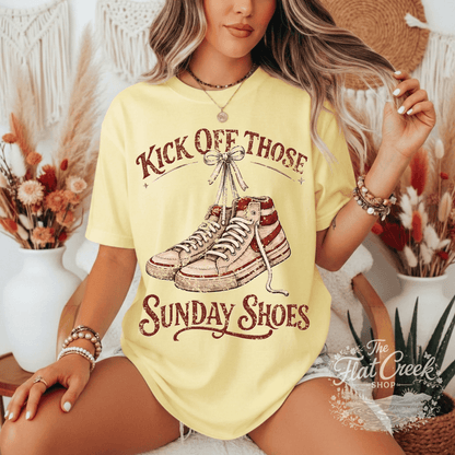 Kick Off Your Sunday Shoes Footloose Graphic Tee | Comfort Colors ShirtSThe Flat Creek Shop LLC