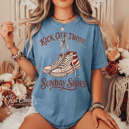 Kick Off Your Sunday Shoes Footloose Graphic Tee | Comfort Colors ShirtSThe Flat Creek Shop LLC