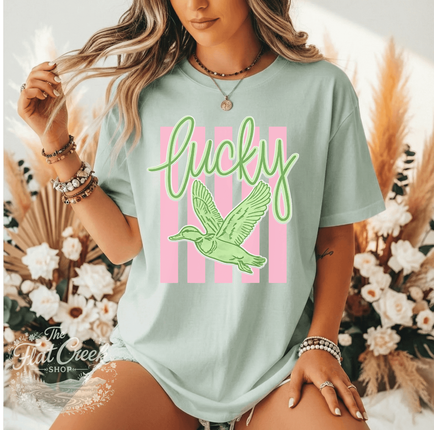 Lucky Duck Graphic Tee | Funny Southern Shirt | Comfort Colors Style | The Flat Creek ShopSThe Flat Creek Shop LLC