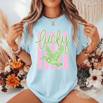 Lucky Duck Graphic Tee | Funny Southern Shirt | Comfort Colors Style | The Flat Creek ShopSThe Flat Creek Shop LLC