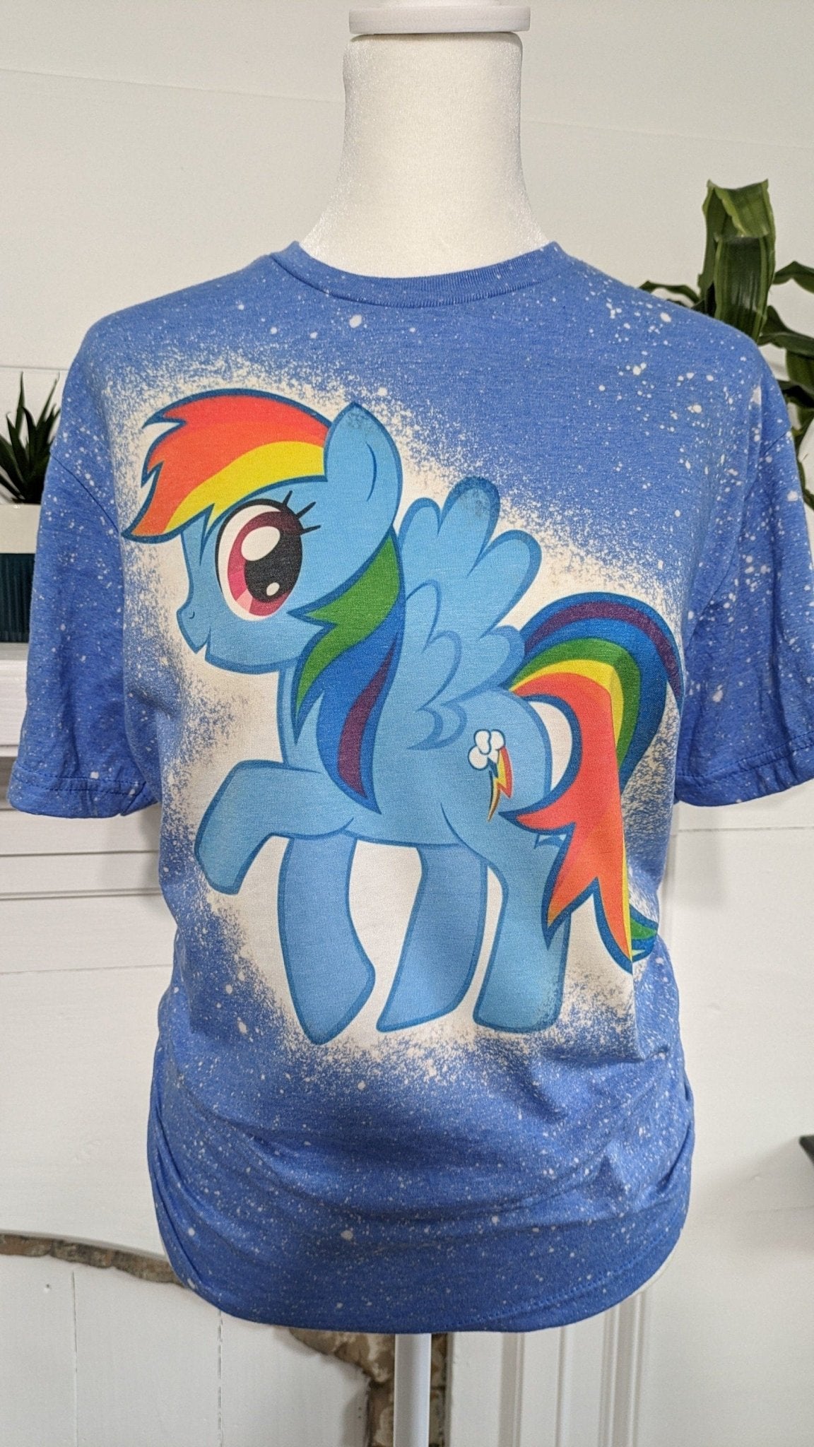 Rainbow Dash Bleached T-Shirt | My Little Pony 80s Retro TeeYouth SmallThe Flat Creek Shop LLC