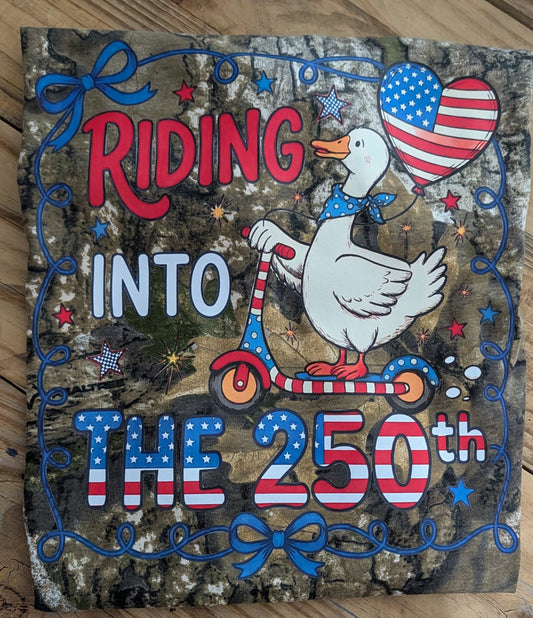Riding Into The 250th | Patriotic Duck Camo Tee