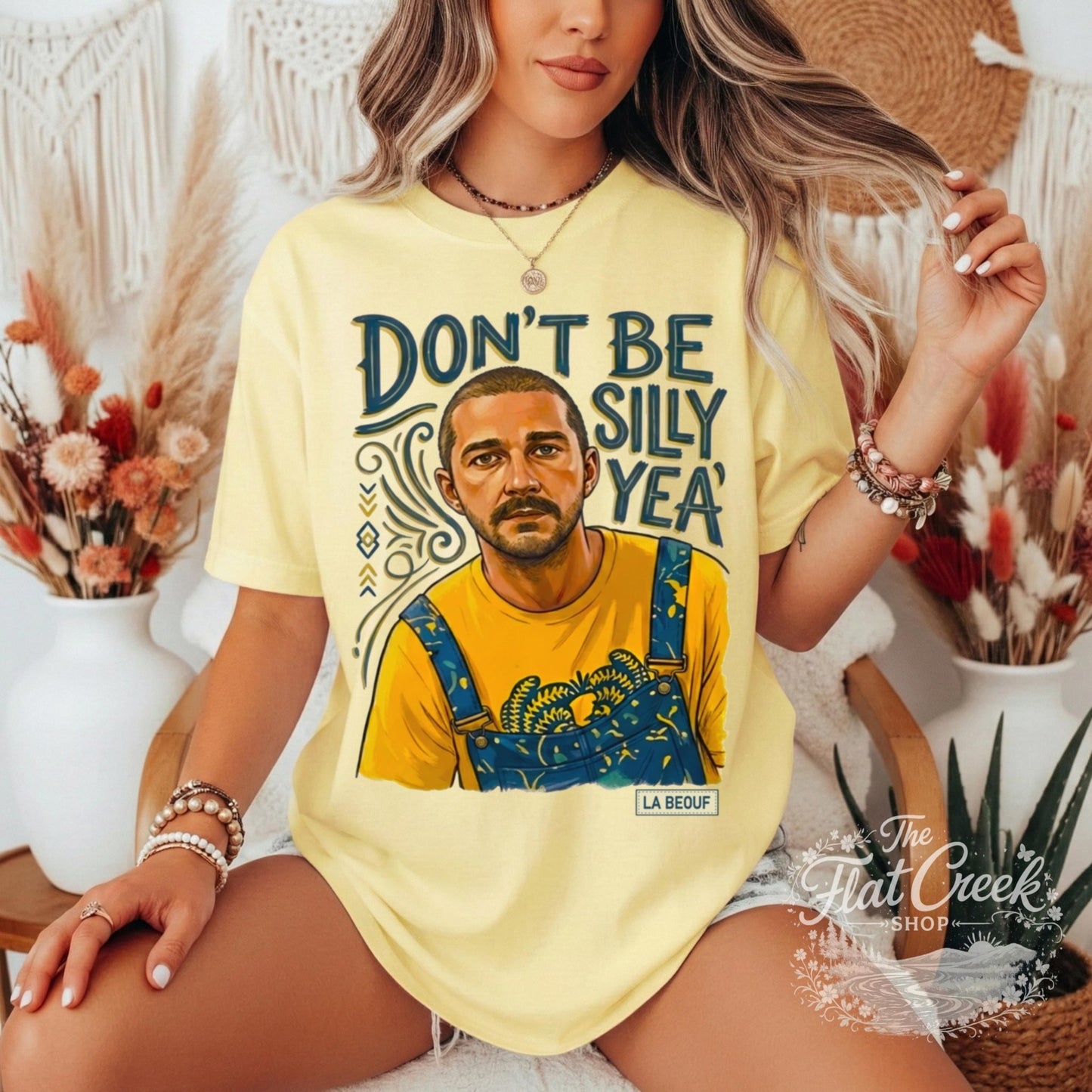 Shia LaBeouf Graphic Tee | Silly Meme Shirt | Comfort Colors ApparelSThe Flat Creek Shop LLC