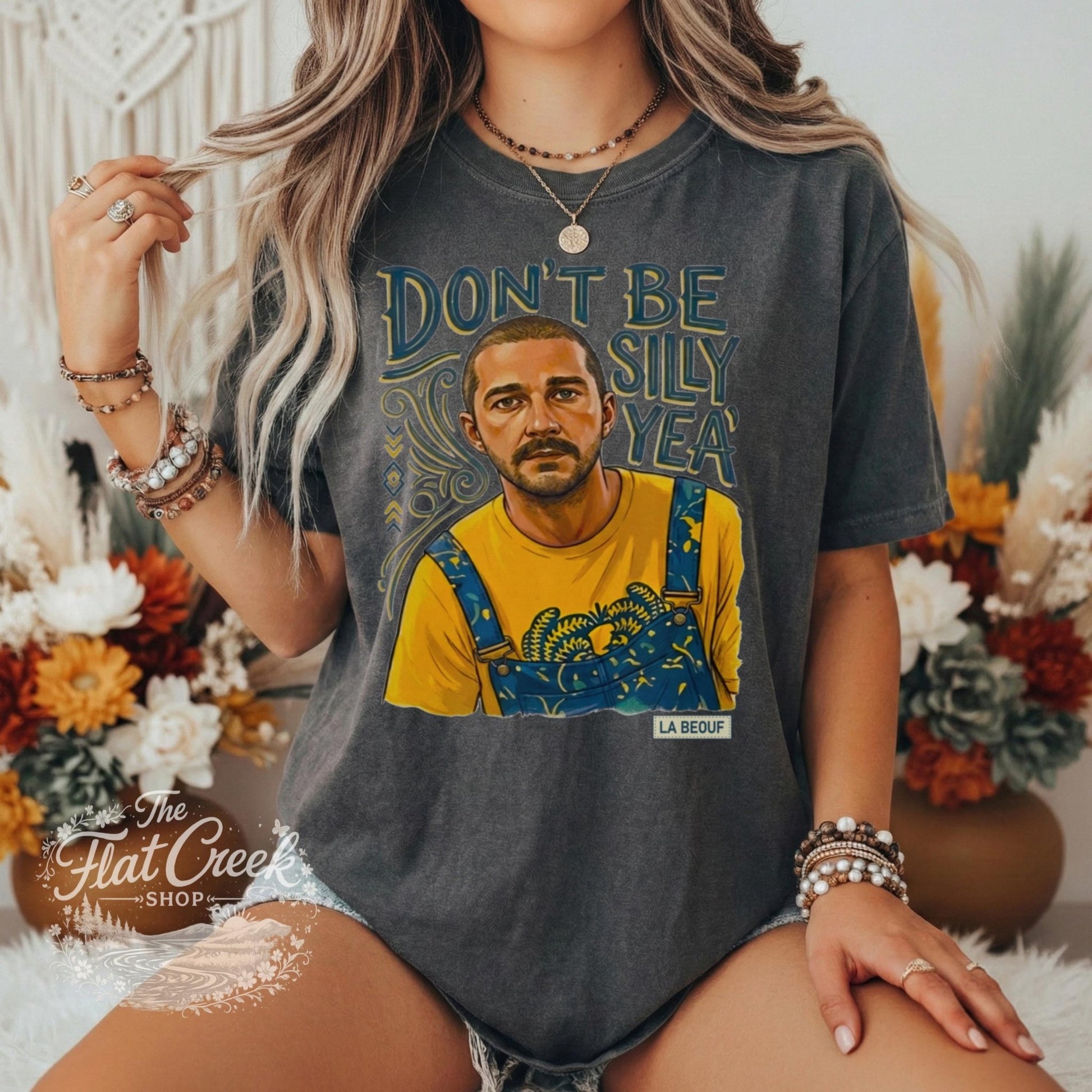 Shia LaBeouf Graphic Tee | Silly Meme Shirt | Comfort Colors ApparelSThe Flat Creek Shop LLC