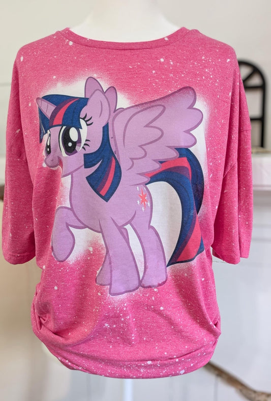 Twilight Sparkle Bleached T-Shirt | My Little Pony 2000s Retro TeeSmallThe Flat Creek Shop LLC